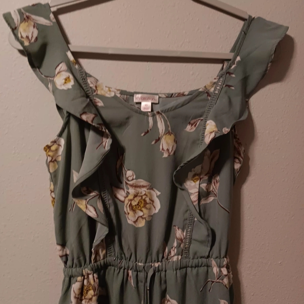 Xhilaration Sage Floral Print Jumpsuit - Picture 13 of 16